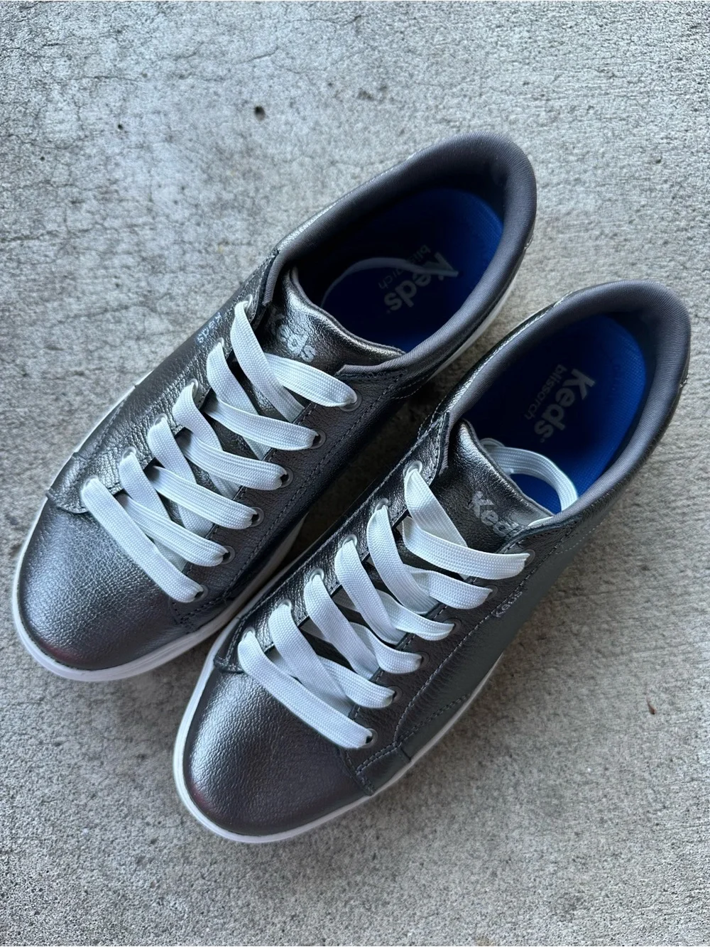 Keds Park Silver Metallic Low-Top Sneakers